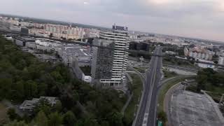 UFO tower Bratislava late afternoon clip