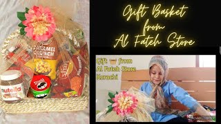 Gift basket from Al Fateh Store (com3, Karachi) to Zahra on her visit.Check what's inside.