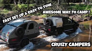 Cruizy Campers "Joey" TearDrop camper trailer walk around - what's it like ? Product Walkaround