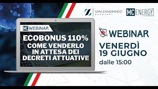 19.06.20 - ECOBONUS 110%, come venderlo in attesa dei Decreti attuativi