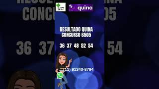 Resultado Quina concurso 6505 #quina