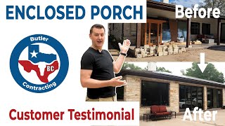 Customer Review - Enclosed Porch | Butler Contracting