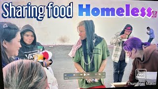 California Growing Homelessness Crisis .Sharing Meals,Feeding Poor,Goodness To People in California