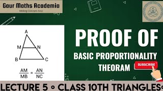 PROOF OF BASIC PROPORTIONALITY THEORAM IN 10 minutes| THALE'S THEORAM| CLASS 10 MATHS | TRIANGLES