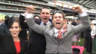 Black Caviar fans at Royal Ascot watching the thrilling win and photo finish