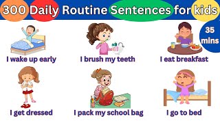 300 Daily Routine vocabulary with sentence | Daily Sentences | English Vocabulary | Kids vocabulary