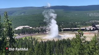 YELLOWSTONE - OLD FAITHFUL GEYSER ERUPTION #travelvlog