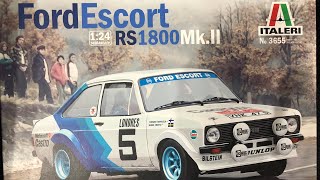 Italeri 1:24th scale Ford Escort RS 1800 mk2 part five