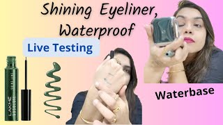 Quick and Easy | How to apply Glitter Eyeliner | LIVE TEST 👁 Waterproof,  Smudge-proof | Rubia Khan