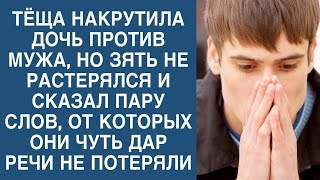 Теща накрутила дочь против мужа, но зять сказал пару слов, от которых она покраснела...