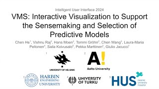 Chen He: VMS Interactive Visualization to Support the Sensemaking and Selection of Predictive Models