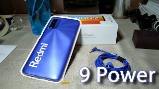 Redmi 9 Power Unboxing & First Impressions | Redmi Earphones | Blue Colour | Power Packed Device...🔥