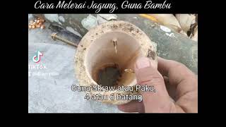 #cara Teknik Melerai Biji Jagung Bijirin Guna Bambu #teknik