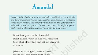 Amanda Class 10 English Poem