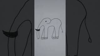 Elephant drawing #shorts