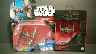 Star Wars 1st Order Tie Fighter Versus Comparison. Hasbro vs Mattel.