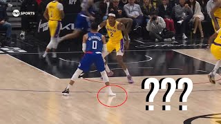 Russell Westbrook ditches his shoe on the court 😂