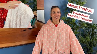 MinilnTheBox Wearable Blanket Hoodie, soft, warm and comfortable!