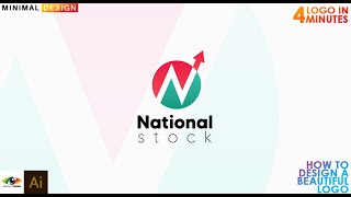 How to design simple and easy minimalist stock logo