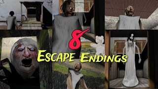 Granny Game All 8 Escape Endings 😱