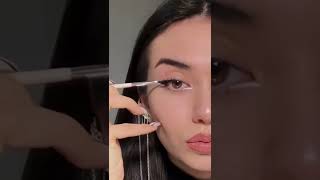 Tutorial eyeliner 🖤🤍#shorts #eyeliner #eyelinertutorial #makeup #makeuptutorial #maquiagem #beauty