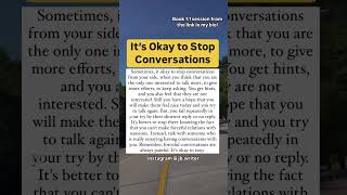 Its ok to stop conversation