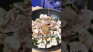 Recette - Salade composée de haricots verts, noisettes et champignons de Paris  - écomiam