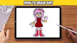 How to draw Amy | Sonic the Hedgehog 3 | HVORDAN TEGNE | Step by Step