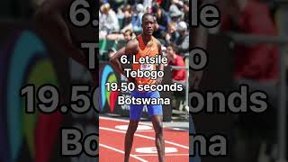 Top 10 Men's 200 Meters Records in the World