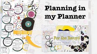 Planning in my Planner - "For the Record" layout (Happy Planner)