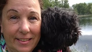 Live, by the pond, me and my dog!