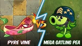 Pyre Vine Vs Mega Gatling Pea - Who Will Win?  - PvZ 2 Plant Vs Plant