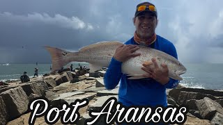 Fishing Port Aransas jetties