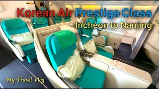 Lie-flat Seat for Two Hours | Korean Air Prestige Class Incheon to Nanjing