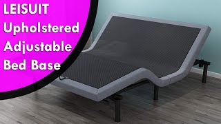 LEISUIT Upholstered Adjustable Bed Base | with Head and Foot Incline, Wireless Remote Control