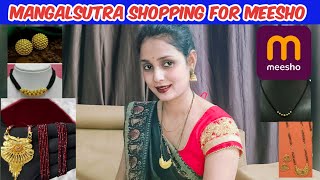 #vlog45 Meesho 2garm gold plated mangalsutra shopping 🧿 Meesho Mangalsutra shopping Haul/meesho..