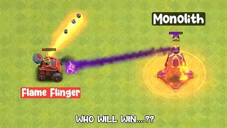 All Siege Machine VS Max Monolith Defense | Clash of clans | The op clash