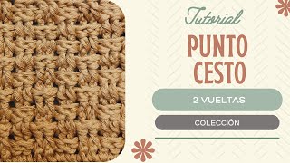 PUNTO CESTO. Colección de puntos a crochet. Puntos de ganchillo. Tutorial paso a paso.