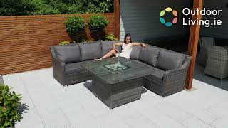 Vancouver Corner Sofa With Halifax Firepit Table