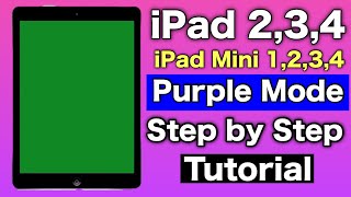 Enter Purple Mode iPad 2 3 4 - iPad mini 1 2 3 4 Step by Step Tutorial