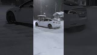 Tesla зимой. #tesla #tesladrift #drift