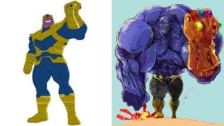 Desenhos Animados E Super-heróis Versão Muscular