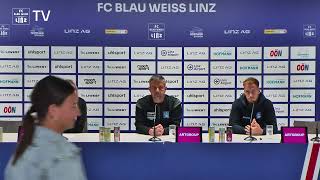 Pressekonferenz vor FC Blau-Weiß Linz vs. LASK