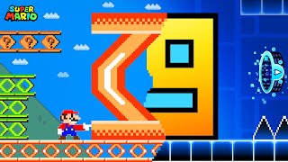 If Mario Transforms Stuff Turns into Trampoline vs Geometry Dash