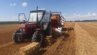 Automatyczny zbiór kostek słomy, New holland 1006,  Zetor 7745 Turbo