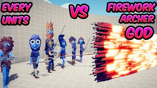 💥 FIREWORK ARCHER GOD vs EVERY UNITS! 💥😱| TABS - Totally Accurate Battle Simulator