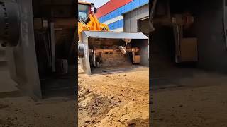 self loading concrete mixer machine | wheel loader | concrete mixer 😀 #viral #loader #heavy