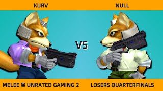 Kurv (Blue Fox) vs. null (Neutral) - MUG #2 Losers Quarterfinals SSBM