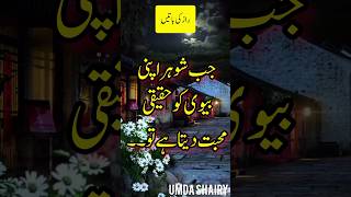 Jb shuhar apni bv ko hqeqei Muhabbat deta hai | mard aurat Quotes|#youtubeshorts #shorts #viral