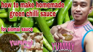 How to make homemade green chilli sauce for siomai  or barbecues (AMEGO TEVE)